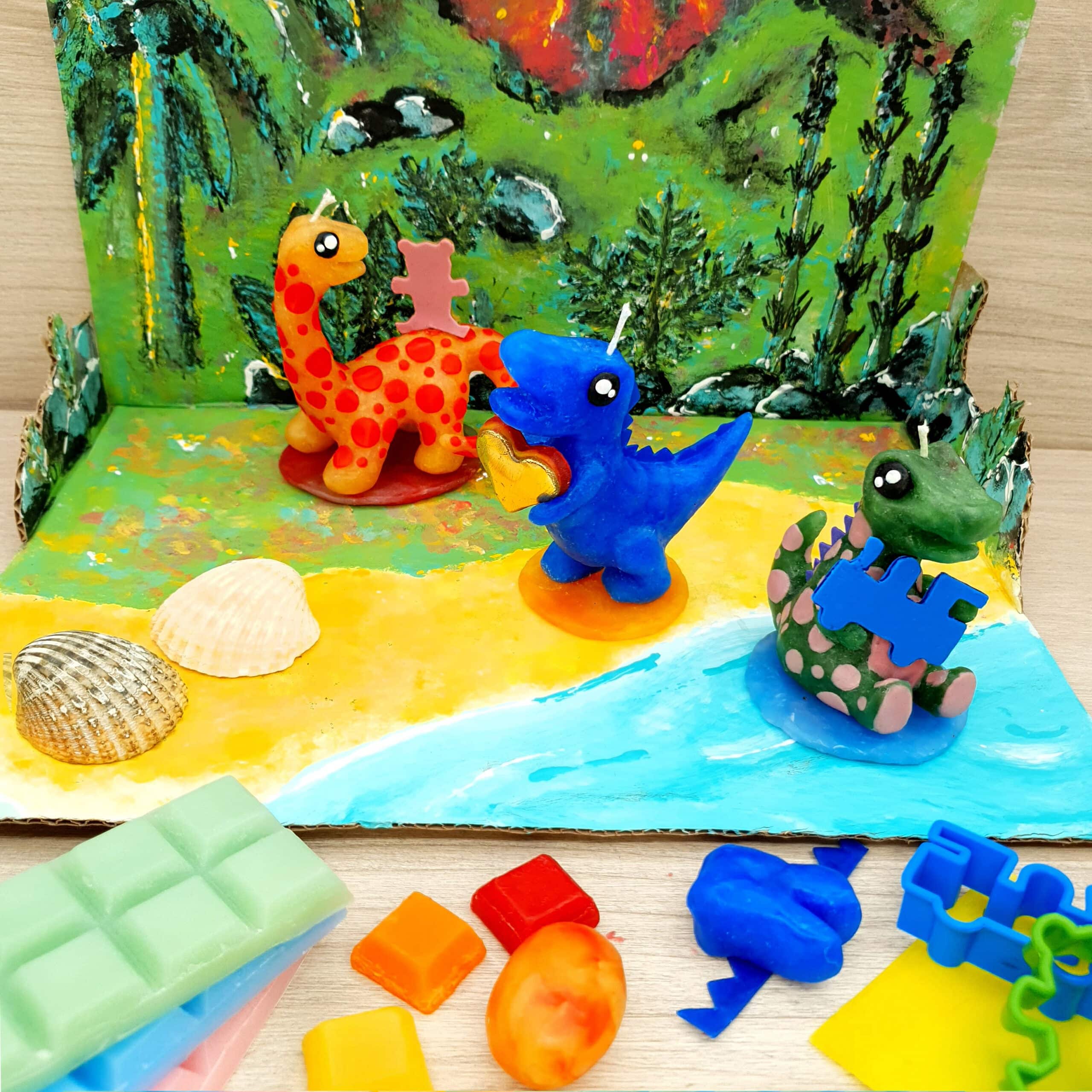 bougie a modeler dinosaure