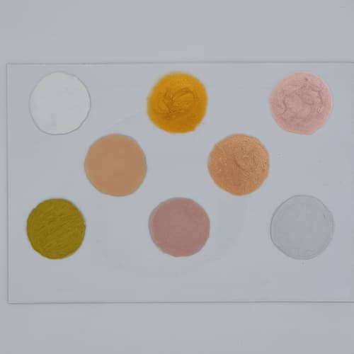 nuances de peintures sur verre