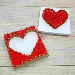 coeur-string-art idée cadeau creatif fête des mères coeur string art